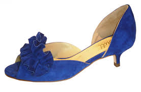 Blue Wedding Shoes With Low Kitten Heel Heels Wedding Shoes Low Heel Wedding Shoes Heels