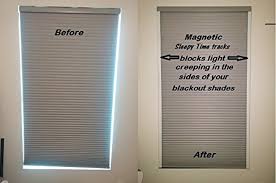 Amazon Com Sleepy Time Tracks Block Light Along The Sides Of Room Darkening Shades 60 Black Home Kitchen