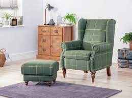 Argos Home Argyll High Back Chair Green Check Green Chair High Back Chairs Argos Home