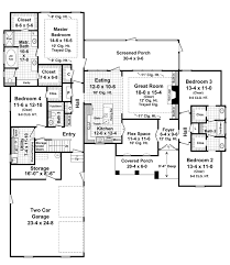 America's best house plans offers the largest collection of quality rustic floor plans. Traditional House Plan 4 Bedrooms 3 Bath 2500 Sq Ft Plan 2 288