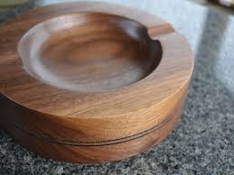 Cigar Ashtray American Black Walnut Wood Handmade Hand Turned Wooden By Cobespoke On Etsy Black Walnut Wood Cigar Ashtray Walnut Wood