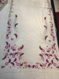 Red dori work designer traditional saree. Mayra Zari Works Manufacturer Of Embroidery Hand Work Saree Zari Saree From Mumbai
