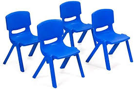 Costzon Plastic Stackable School Chairs 4 Pack Kids Learning Chairs With 11 Inch Seat Height Carrying Handle Wat Kids Chairs School Chairs Childrens Chairs