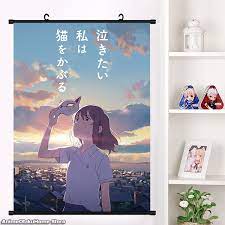 Anime Nakitai Watashi Wa Neko Wo Kaburu Sasaki Miyo Wall Scroll Poster Wall  Hanging Poster Home Decor Collection - Painting & Calligraphy - AliExpress