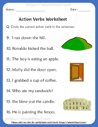 action verbs worksheet for 1st grade exercise 3 your home teacher