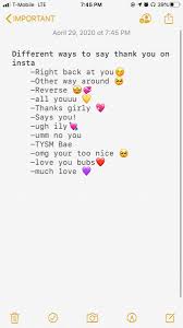 Different Ways To Say Thank You On Insta Instagram Bio Quotes Instagram Quotes Instagram Captions Clever