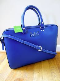 Kate Spade Wellesley Tanner Leather Laptop Case Bag Briefcase Blueberry Jam Nwt Shoulder Bag Women Bags Kate Spade Shoulder Bag