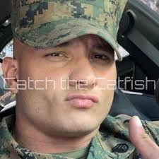 Scammers are using the pictures of Koke Yepes, U.S Marine Corps vet. He is  happily married to Pricilla and not looking for love. He has a profile