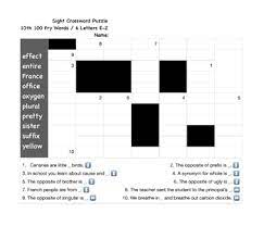 The esophagus is the muscular tube that carries food and liquids fr. Sight Crossword Puzzle 10th 100 Fry Words 6 Letters E Z By Jon Coley