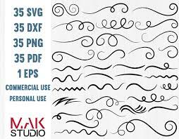 Swoosh Bundle Svg Swish Bundle Svg Squiggle Svg Word Etsy Squiggles Svg Words