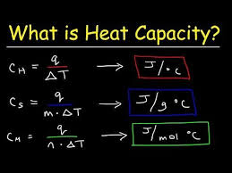 What Is The Difference Between Specific Heat Capacity Heat Capacity And Molar Heat Capacity Youtube Science Resources Thermodynamics Chemistry