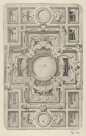 Design For A Ceiling With Strapwork And A Cross Shaped Center Hans Jakob Ebelmann 1609 Ceiling Art Architecture Drawing Ceiling Design