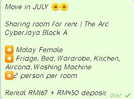 Looking for a home in cyberjaya fill in your details and we will get right back to you! The Uyumeii On Twitter Room For Rent At The Arc Cyberjaya Dm Me For Details
