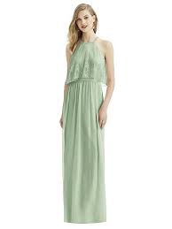 After Six Bridesmaid Dress 6733 In Celadon Florentine Lace Top Lux Chiffon Skirt Bridesmade Dresses Bridesmaid Dresses Dresses