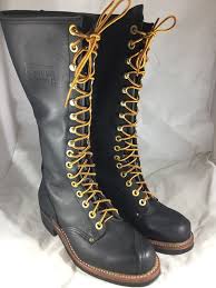 Carolina Authentic Domestic Linesman Boots 16 Hole Motorcycle Men S 7 Usa Made Carolina Motorcycle Boots Motorcycle Men Combat Boots