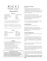 Bridalhaircotract Bridal Hair Stylist Contract Hair Salon Business Plan Salon Business Plan Hair Salon Business