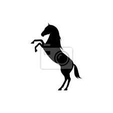 Gibt den pferden, esel und ponys schöne farben und zeichne eine weidelandschaft im hintergrund. Vektor Pferd Silhouette Ansicht Seite Fur Retro Logos Embleme Fototapete Fototapeten Schnelles Pferd Hengst Abzeichen Myloview De