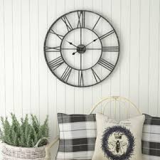 50+ simple and chic farmhouse living room design and decor ideas for your home Large Wall Clocks Wayfair