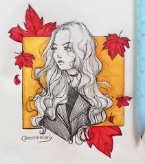 Fall Vibes Can You Believe I Posted Another Traditional Sketch Who Am I But Seriously I Forgot How Nice It Was To Sketch Fall Drawings Art Art Drawings