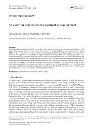 Ultimately, we have to be able to reap all the benefits of technology in our lives and try to avoid from being too dependent on it. Pdf An Essay On Innovations For Sustainable Development