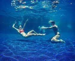 Man on the decks, food taster chris: Underwater Magic Swimming Pool Find In Coron The Philippines Paradise Charlotte Natalie Uk Travel Couple Www Ourtasteforlife Com