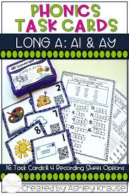 Qr Code Task Cards Long A Phonics Task Cards Phonics Cards Phonics Practice