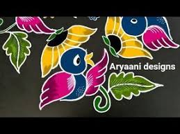 Simple Rangoli Cute Birds Rangoli 9 To 3 Dots Latest Birds Kolam Birds Muggulu Youtube In 2021 Simple Rangoli Colorful Rangoli Designs New Rangoli Designs