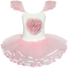 Sunny Fashion Girls Dress Cute Tutu Dancing Pink Heart Party