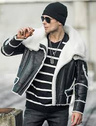 Men S Shearling Jacket Turmeric Wool B3 Flight Jacket Short Fur Leather Jacket Australia Wool Ma Cool Jackets For Men Jackets Men Fashion Mens Shearling Jacket