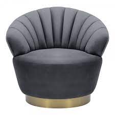The lightweight, yet extremely durable frame makes it a must have for any room. Grey Velvet Upholstered Penny Swivel Armchair Modern Sofas