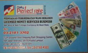 Get their location and phone number here. Daily Perfect Rate Money Changer In Jalan Tun Razak