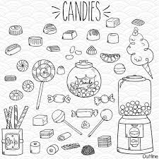 Black And White Candy Clipart 40 Candies Clip Art Bundle Hand Drawn Lollipop And Chocolate Illustrations Vintage Gum Ball Dispenser Outline Drawing Png Eps Pdf Svg Candy Drawing Art Bundle Outline Drawings