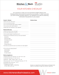 Kitchen setup checklist set for sale baovetoc co. Kitchen Checklist Kitchen Bath Classics