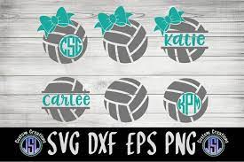 Download Volleyball Monogram Frames Bundle Set Of 6 Svg Dxf Eps Png 109136 Monograms Design Bundles