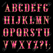 100+ wallpaper designs that can be customized instantly online with your text & colors. Sweet Love Vector Font In Retro Style Decorative Pink Alphabet With Gold Hearts And Gold Contour On A Black Background Luxury Elegant Happy Valentine Day Festive Layout Template Design Royalty Free Cliparts