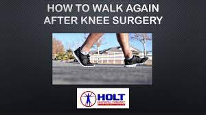 I walked down my driveway and on to the sidewalk for about 50 yards and then turned around and walked back to the house. Look Who S Walking How To Learn To Walk Again After Knee Surgery Youtube