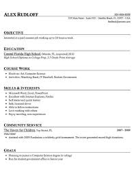 high school student resume template in
