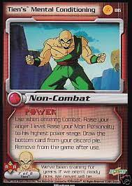 Picking up after the events of dragon ball, goku has matured and continues his adventures with his son gohan as they face off against powerful villains like vegeta. Tien S Mental Conditioning 086 Dragon Ball Z Ccg Androids Categoryonegames