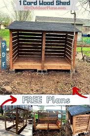 How To Build 1 Cord Wood Shed Wood Shed Backyard Storage Sheds Shed Plans
