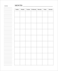 Free Blank Calendar Samples Di 2020