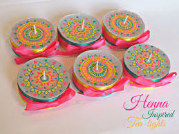 Indian Wedding Favours Vibrant Maxi Tea Light Candles Mandala Design Indian Wedding Favors Tealight Candle Favors Hand Painted Candles