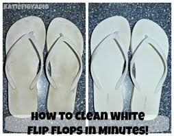 How To Clean White Flip Flops In Minutes White Flip Flops Clean Flip Flops Cleaning