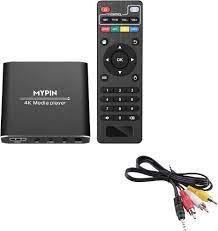 Amazon.com: 4K Media Player with ONE AV Cable, Digital MP4 Player for 8TB  HDD/USB Drive/TF Card/H.265 MP4 PPT MKV AVI Support HDMI/AV/Optical Out and  USB Mouse/Keyboard-HDMI up to 7.1 Surround Sound (Black) :