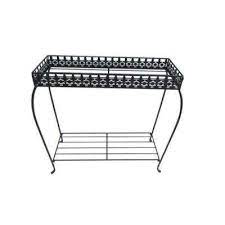 Vigoro 23 In Rectangular Iron Plant Stand Hhc10764 The Home Depot Iron Plant Stand Iron Plant Plant Stand