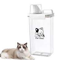 Amazon.com: Yomjarl Cat Food Container 2.5L Clear Plastic ...