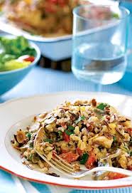 In a large saucepan, combine 2 1/3 cups of the reserved broth, the chicken gravy, green chiles, onions, garlic, sour cream, cumin, salt and pepper. Recipe Trisha Yearwood S Chicken And Wild Rice Casserole Serves 10 12 Using Cooked Chicken Recipelink Com