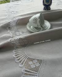 Beyaz Orulen Dantel Gri Servis Ortusu Olarak Tasarlandi Iyi Gunlerde Kullanilsin Siz Sadece Istediginiz Rengi Beli Dantel Tig Isi Dantel Tig Isi Sablonu