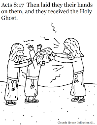 Free christian bible coloring pages for kids in sunday school or children's church. Acts 8 17 Getting Holy Ghost Coloring Page