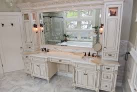 Double Sink Vanities With Makeup Area Bathroom With Makeup Vanity Master Bathroom Vanity Double Vanity Bathroom