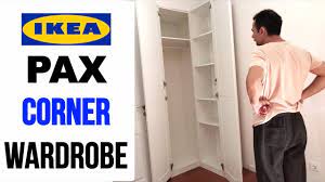 ikea pax corner wardrobe assembly ikea corner closet assembling youtube